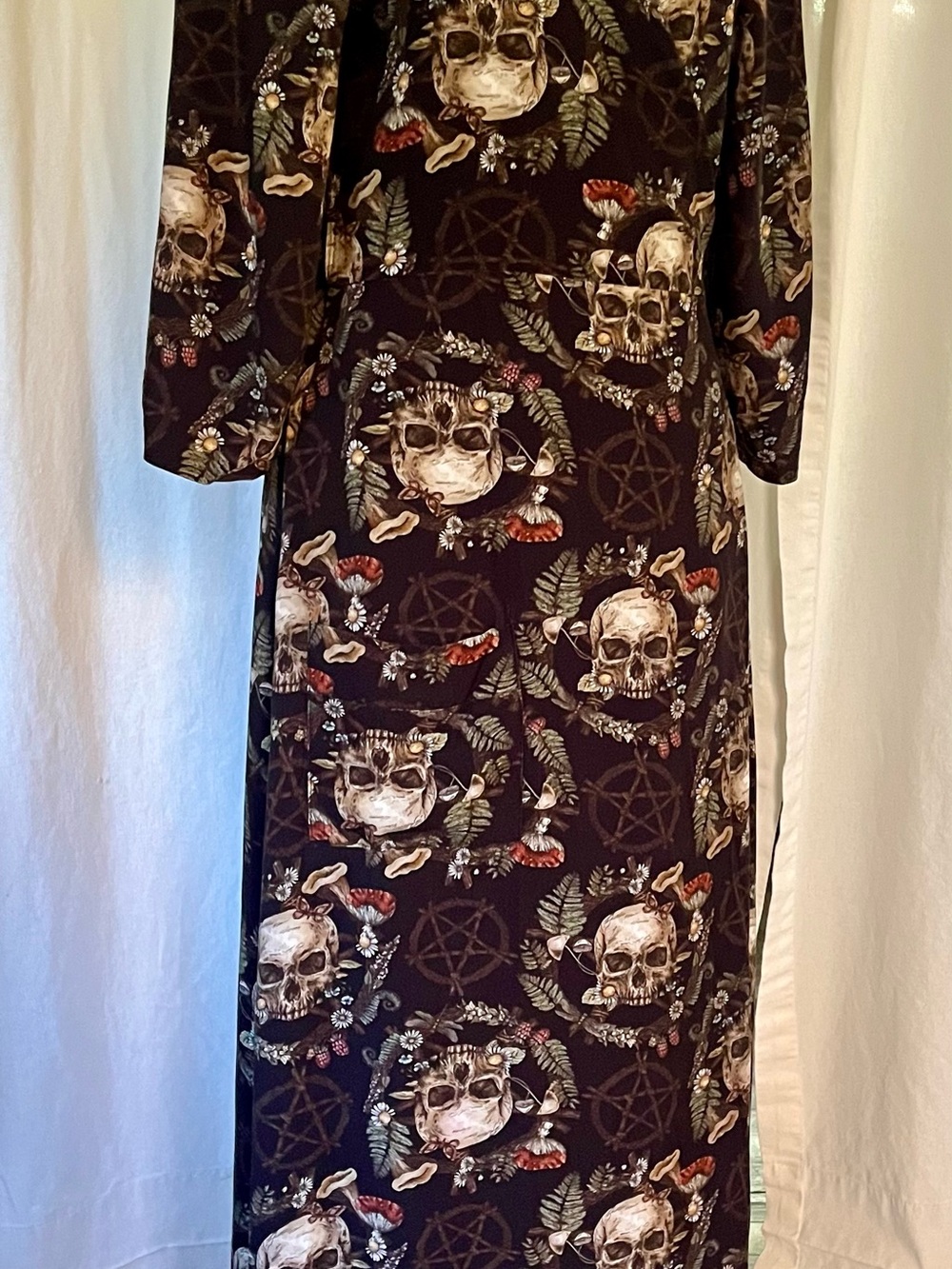 Disturbia Skulks & Pentagrams Wrap Dress